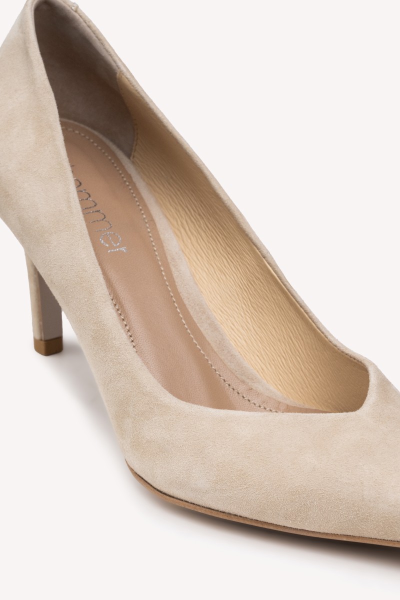 MISTY Sand – zamszowe czółenka damskie 7 cm | Hammer