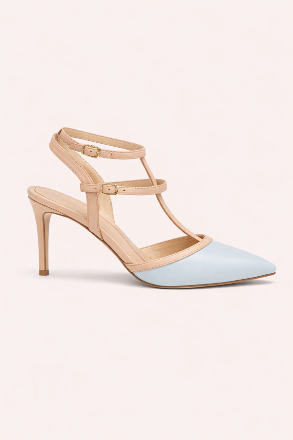 Czółenka Rose Sky Hammer – profil boczny, błękitny nosek