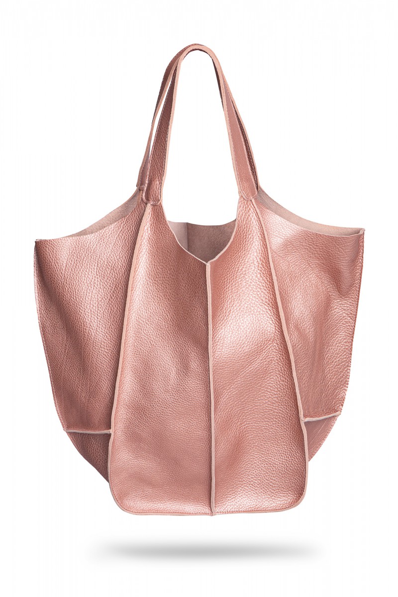 copy of POLLY silver leather tote bag