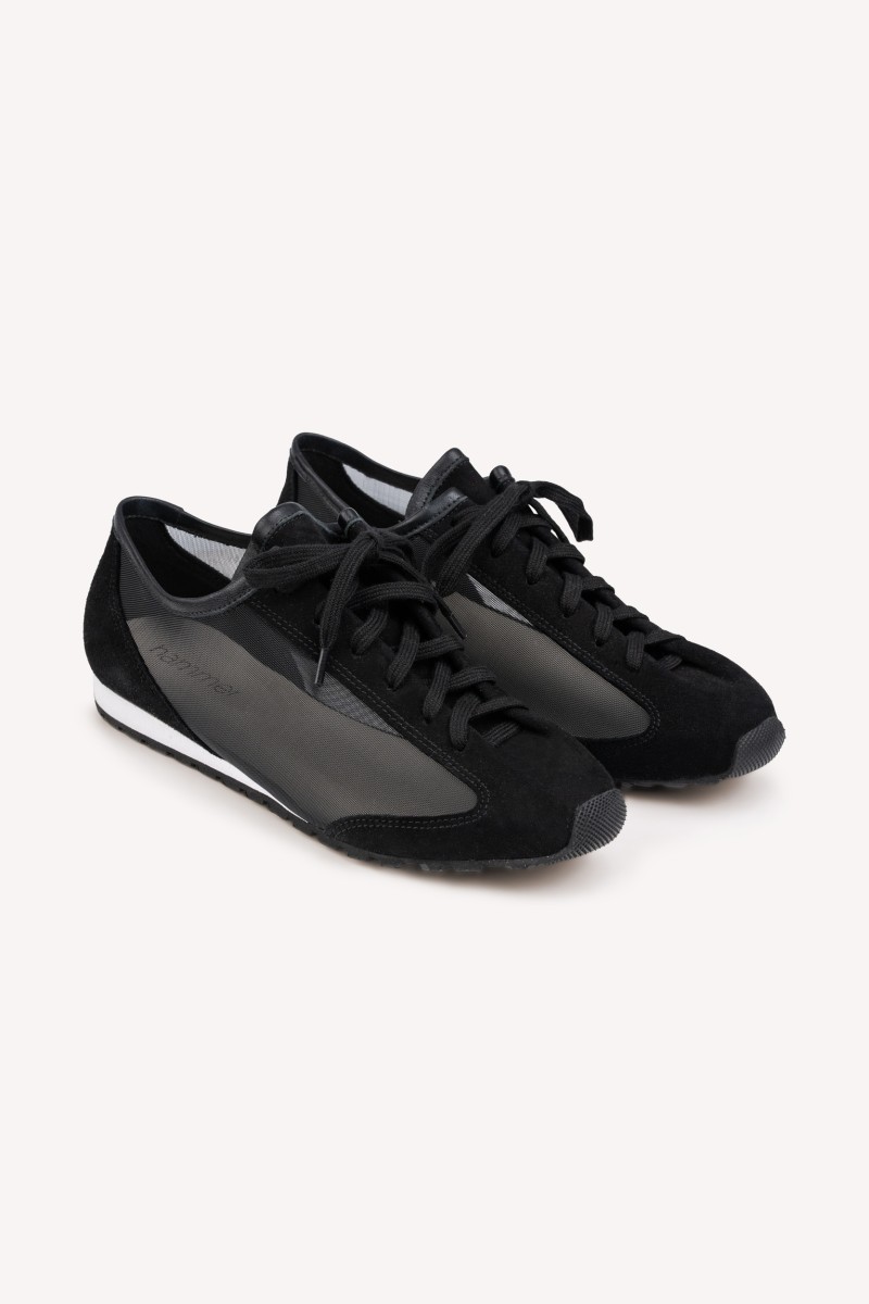 RAY Black – sneakersy damskie skórzane z siatką | Hammer