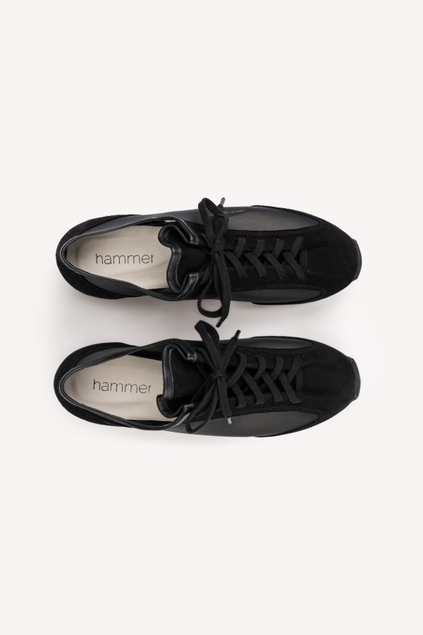 RAY Black – sneakersy damskie skórzane z siatką | Hammer