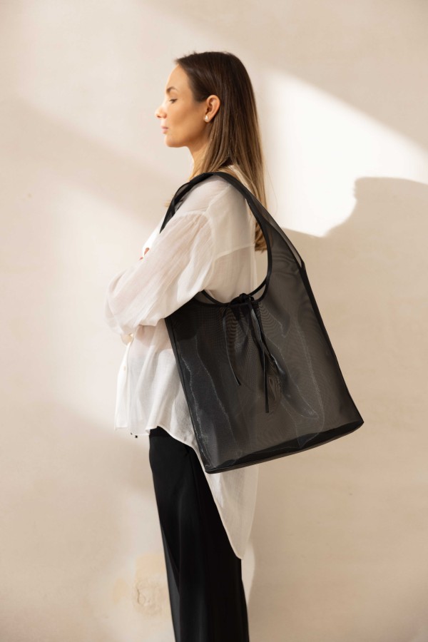 Hammer Halo Black torba z siatki shopper widok przód 2